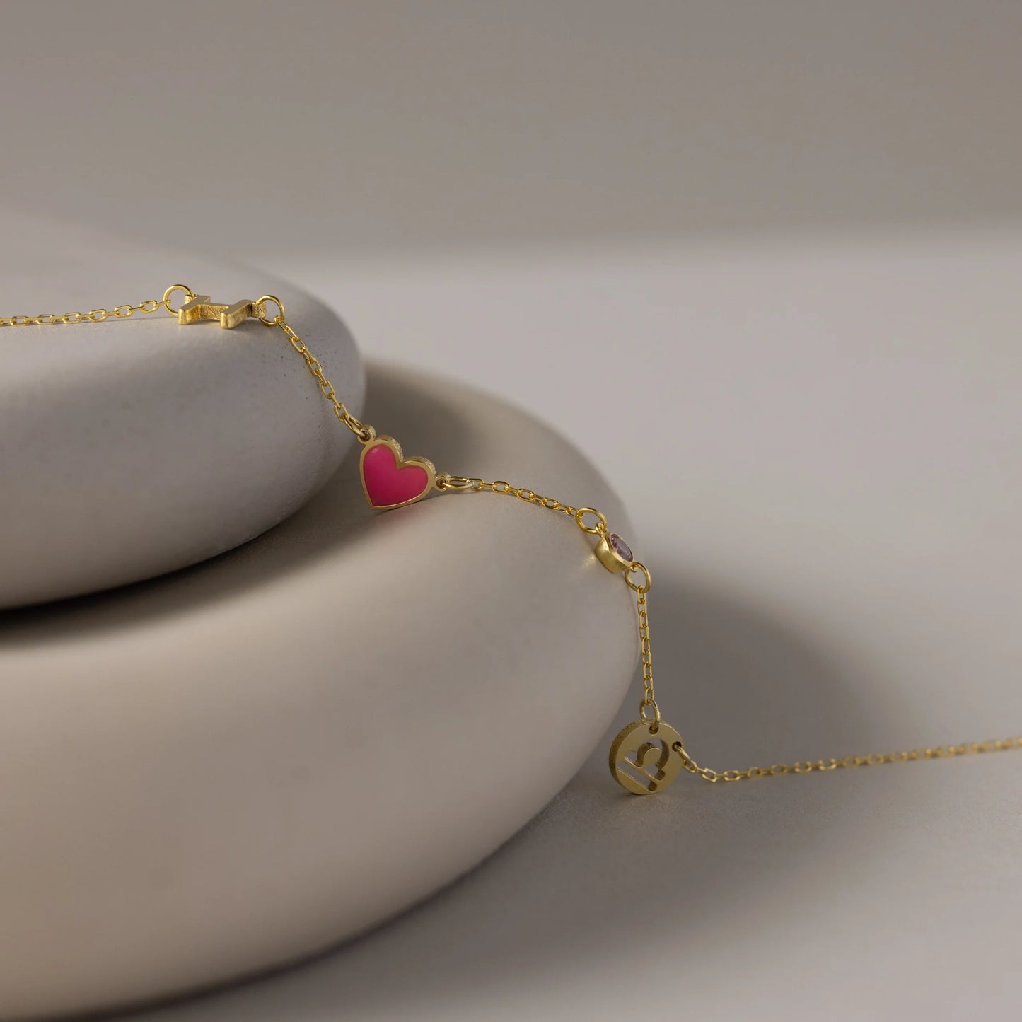 Collar de Charms Espaciales en Oro 18K
