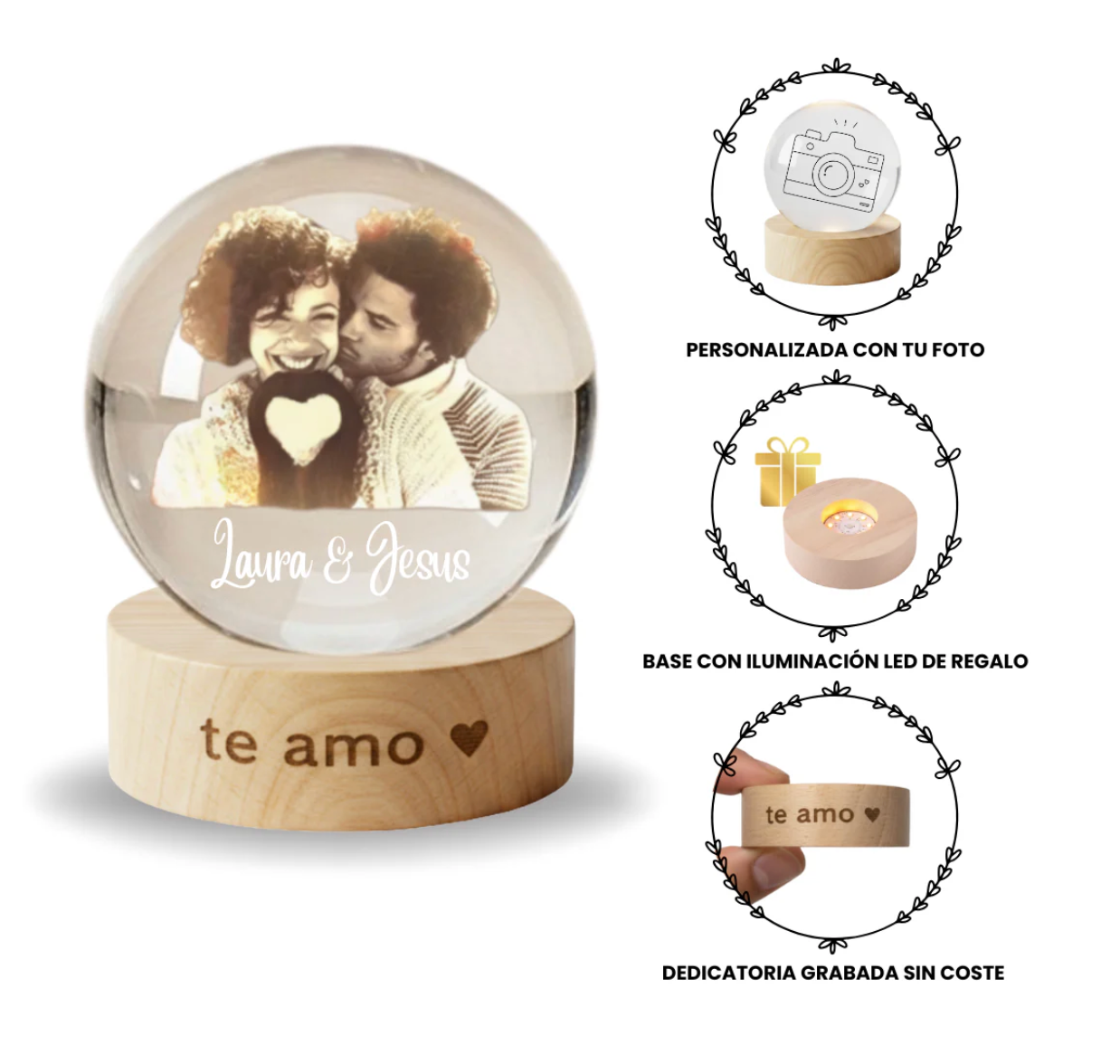 Esfera de cristal Personalizable